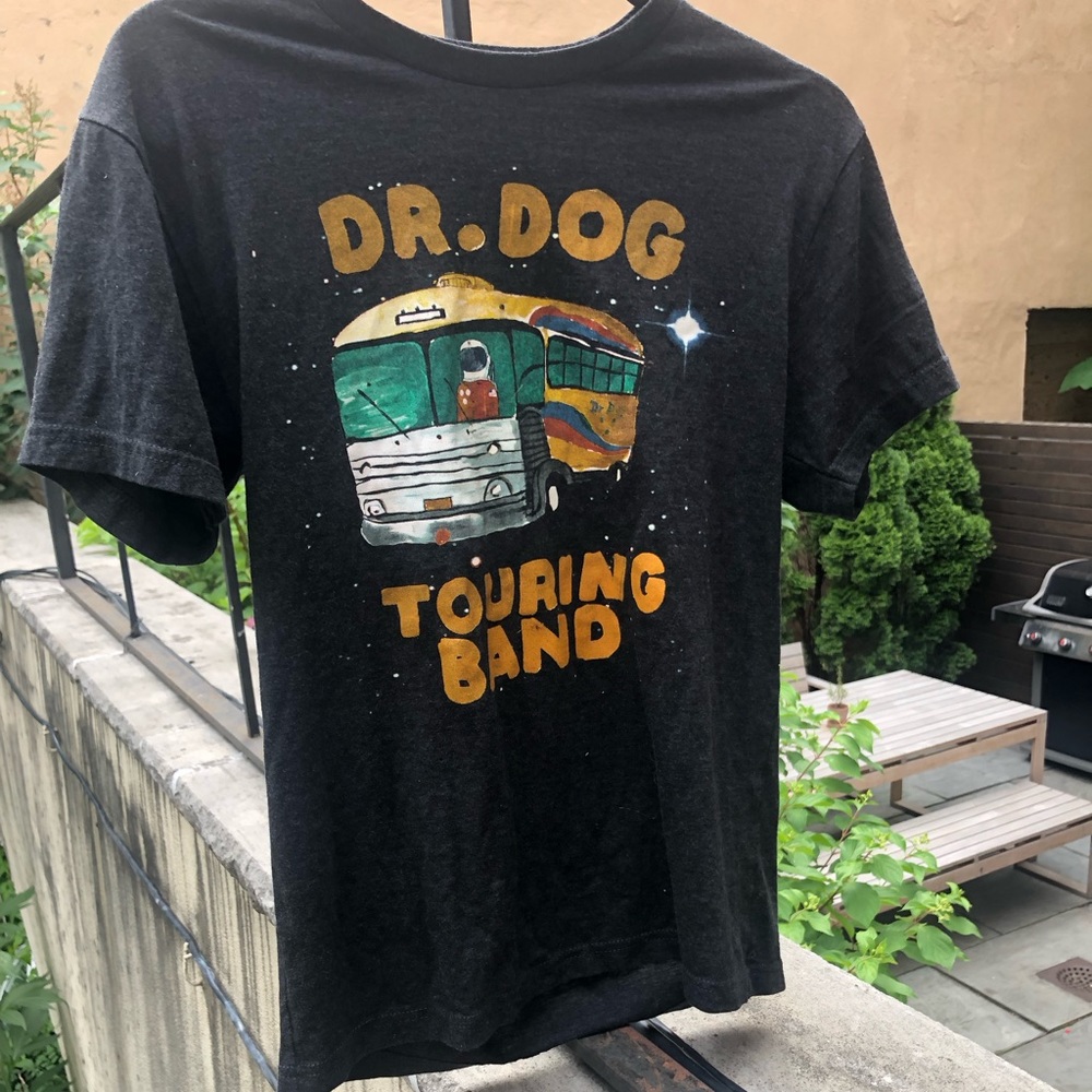 Dr . Dog ‘Touring Band’ Space Bus T-Shirt, Vintage Black, Men’s S, Psych Rock